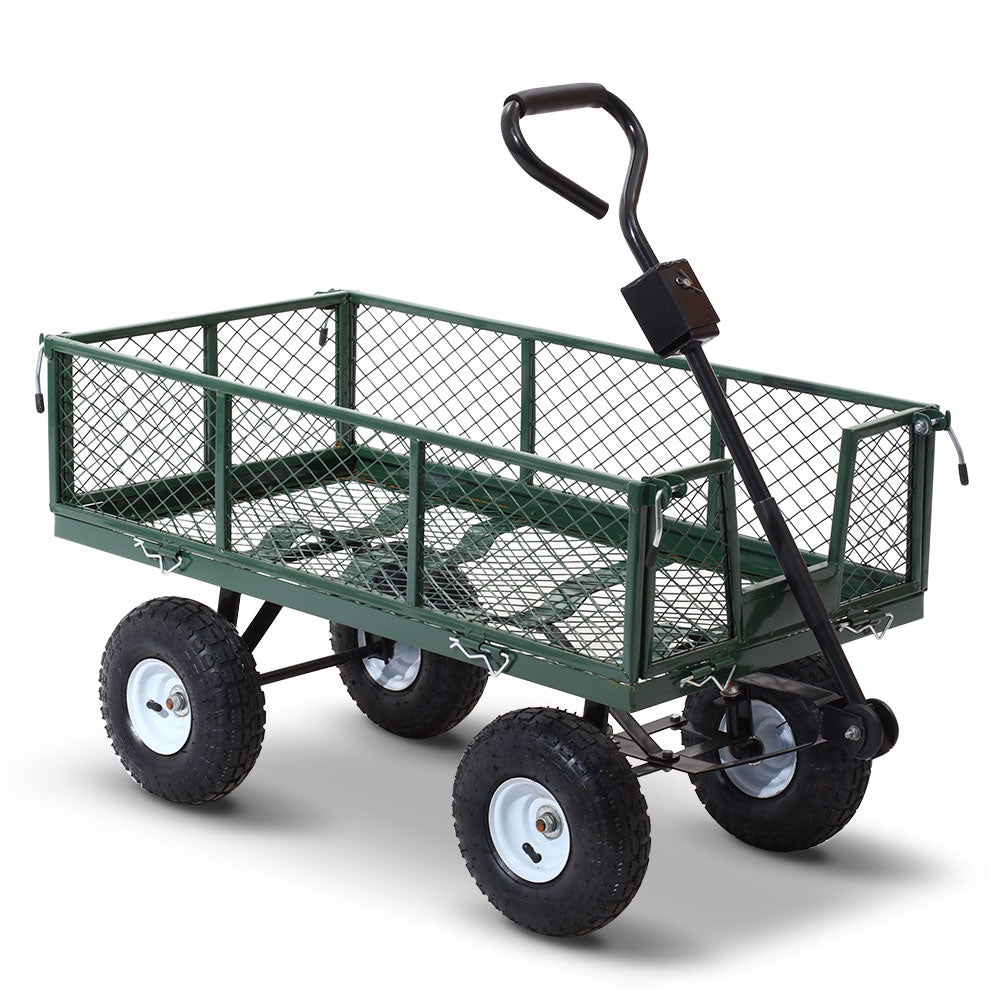 Gardeon Mesh Garden Steel Cart - Green - Horizon Bliss