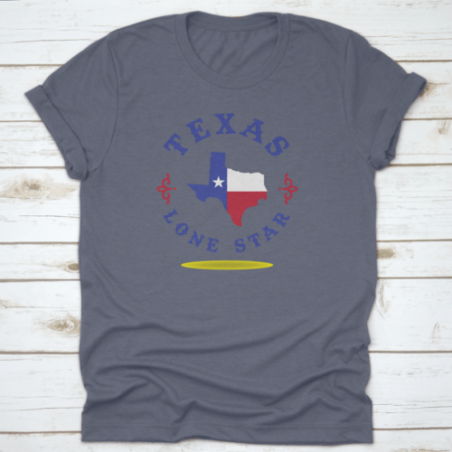 Texas Map With Nickname Lone Star Logo Design Concept - Horizon Bliss