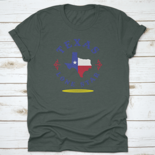 Texas Map With Nickname Lone Star Logo Design Concept - Horizon Bliss