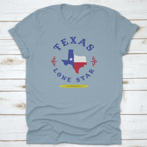 Texas Map With Nickname Lone Star Logo Design Concept - Horizon Bliss