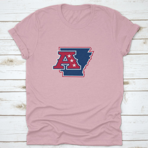 Sports Logo Map Of Arkansas With The Letter A Athlete With Patriotic - Horizon Bliss