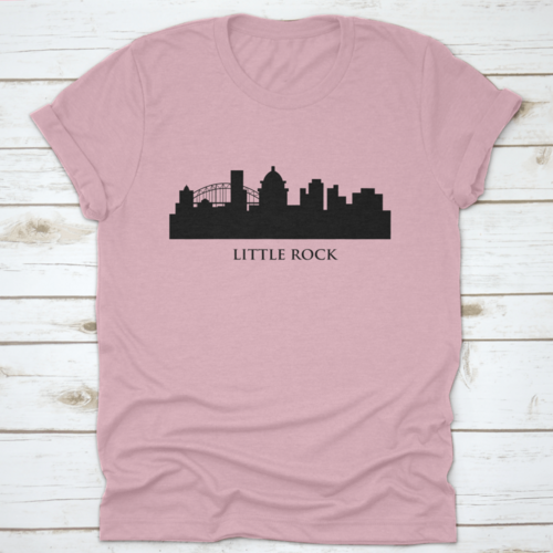 Little Rock Skyline Vector Trendy Style T-Shirt - Horizon Bliss