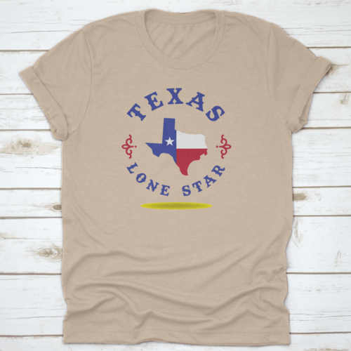 Texas Map With Nickname Lone Star Logo Design Concept - Horizon Bliss