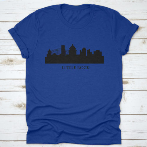 Little Rock Skyline Vector Trendy Style T-Shirt - Horizon Bliss