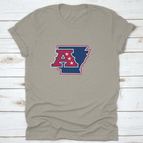 Sports Logo Map Of Arkansas With The Letter A Athlete With Patriotic - Horizon Bliss