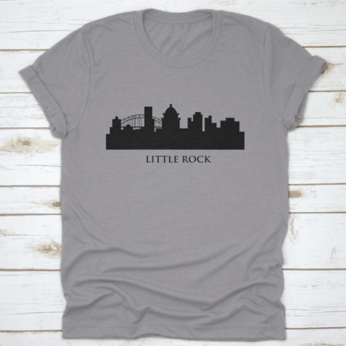 Little Rock Skyline Vector Trendy Style T-Shirt - Horizon Bliss