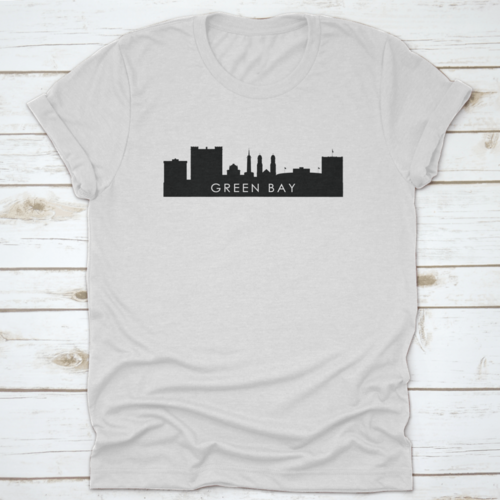 Green Bay Usa Skyline And Landmarks Silhouette, Black And White - Horizon Bliss