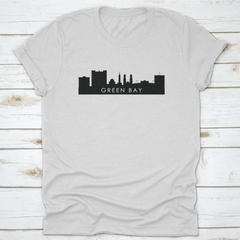 Green Bay Usa Skyline And Landmarks Silhouette, Black And White - Horizon Bliss