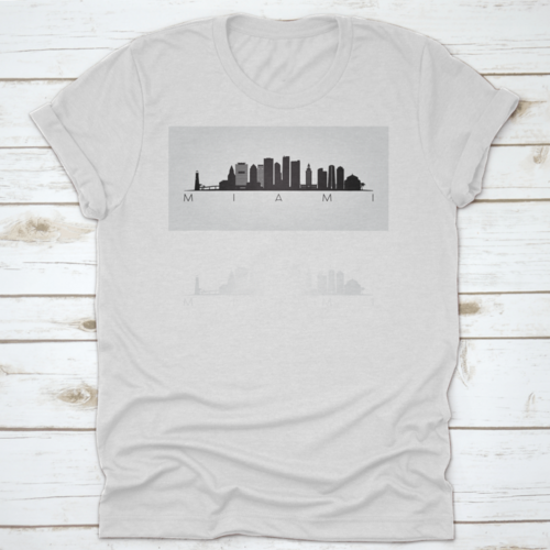 Miami Usa Skyline And Landmarks Silhouette, Black And White Design, - Horizon Bliss