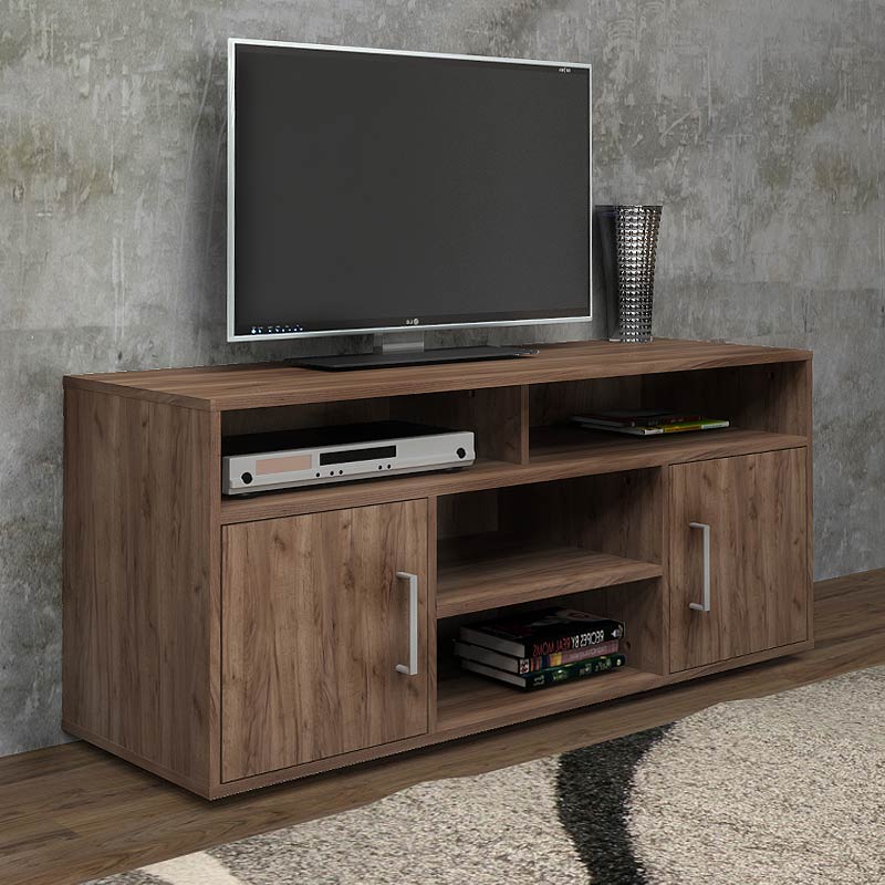 TV Stand DISSOT Light Walnut 120x40x55cm - Horizon Bliss