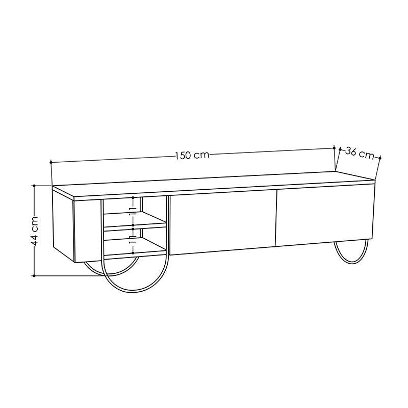 TV Stand BREMEN White - Horizon Bliss