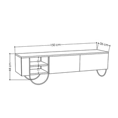 TV Stand BREMEN White - Horizon Bliss