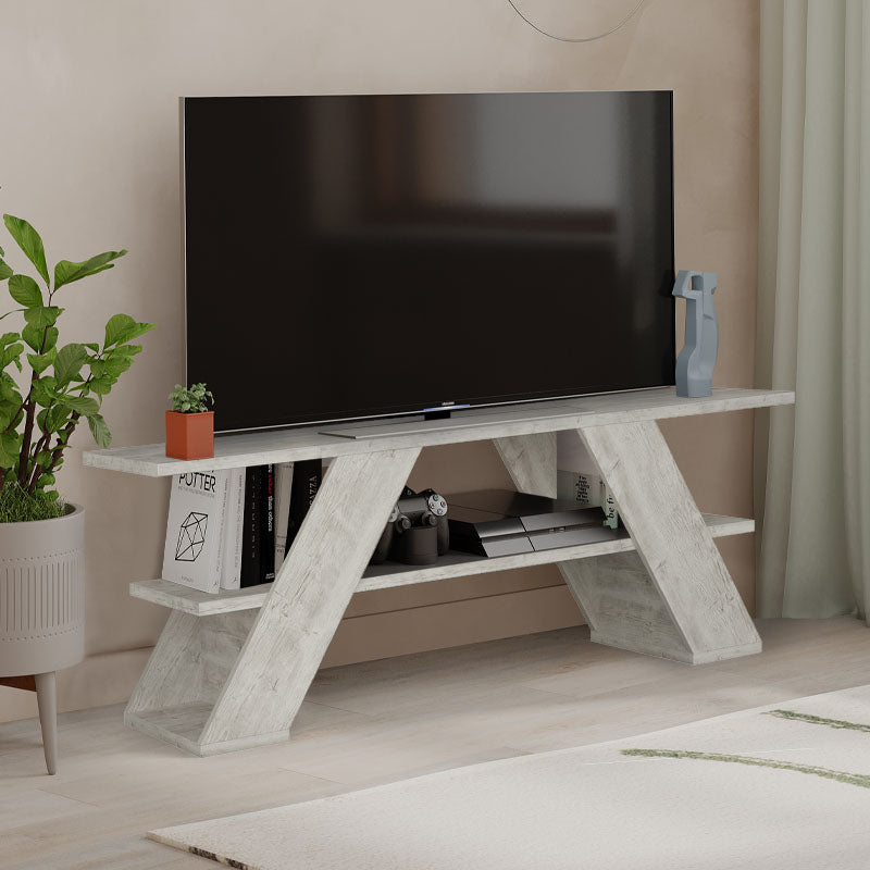 TV Stand SWEDEN Ancient White 120x33,5x40cm - Horizon Bliss