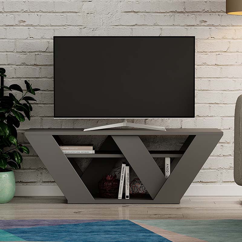 TV Stand WOLLE Anthracite - Horizon Bliss