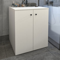 Laundry Machine Cabinet VALDO White 70x66x90cm - Horizon Bliss