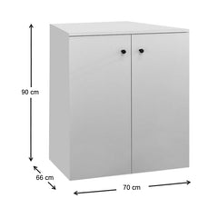 Laundry Machine Cabinet VALDO White 70x66x90cm - Horizon Bliss