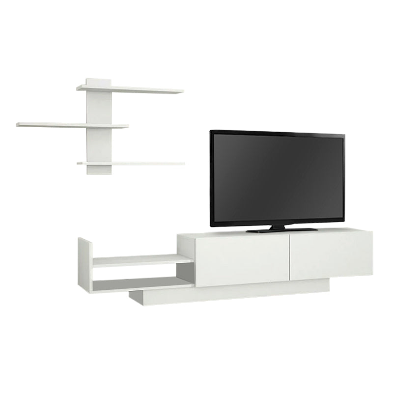 TV Stand LARY White 180x32x40cm - Horizon Bliss