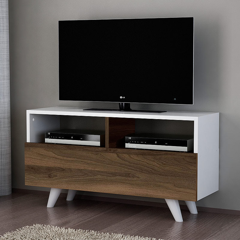 TV Stand CAIRO White - Walnut - Horizon Bliss