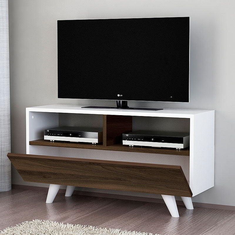 TV Stand CAIRO White - Walnut - Horizon Bliss