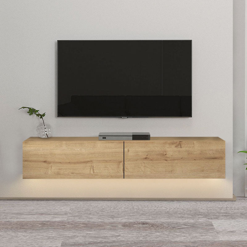 Wall TV Stand STEFANO with LED Oak 135x316x25cm - Horizon Bliss