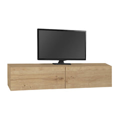 Wall TV Stand STEFANO with LED Oak 135x316x25cm - Horizon Bliss