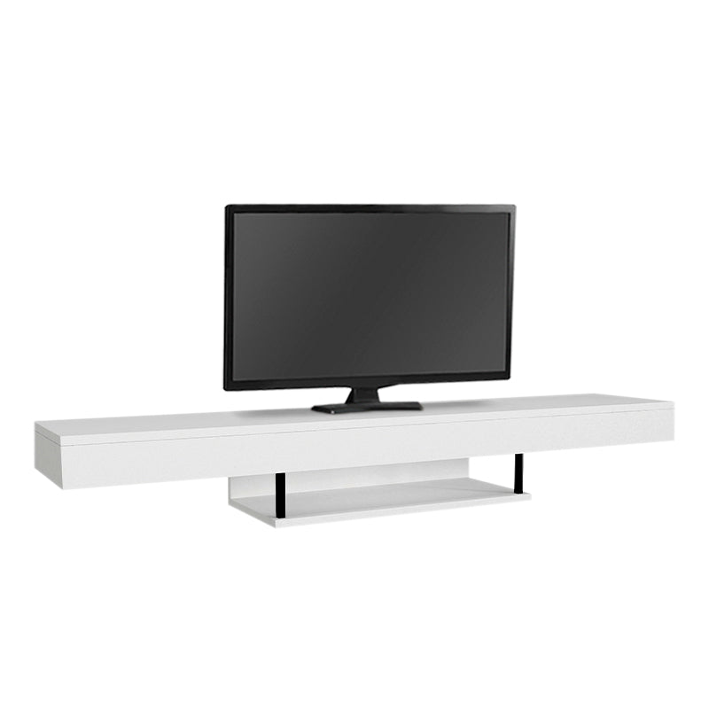 Wall TV Stand CARUSSO with LED White 150x296x22cm - Horizon Bliss