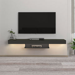 Wall TV Stand CARUSSO with LED Anthracite 150x296x22cm - Horizon Bliss