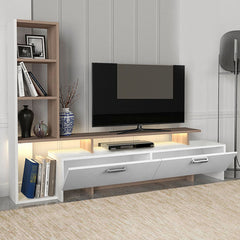 TV Furniture Set MIKE with LED White/Cordoba - Horizon Bliss