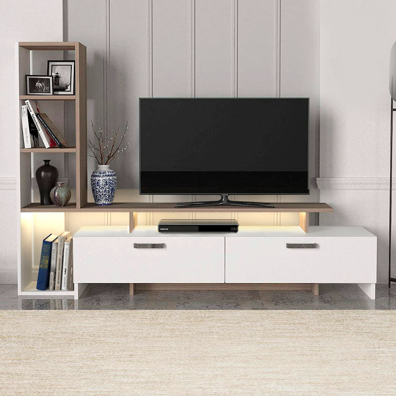 TV Furniture Set MIKE with LED White/Cordoba - Horizon Bliss