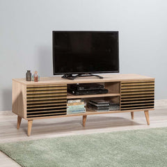 TV Stand ANKARA Natur with models - Horizon Bliss