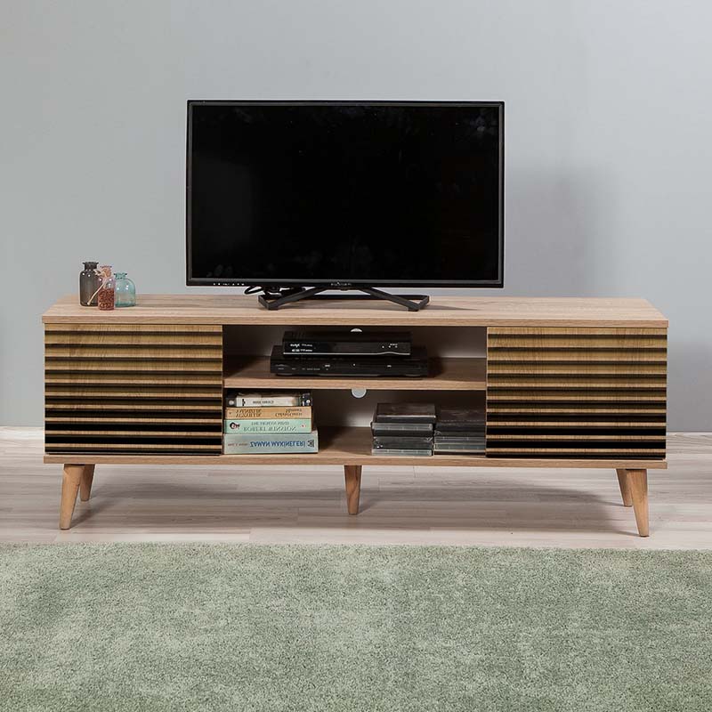 TV Stand ANKARA Natur with models - Horizon Bliss