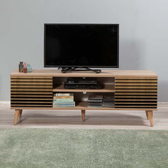 TV Stand ANKARA Natur with models - Horizon Bliss