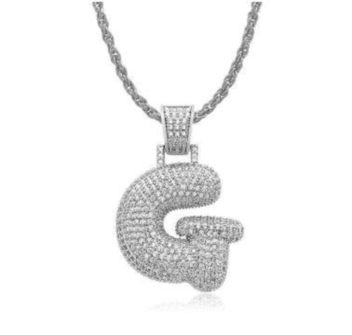 PIPE Rhodium HH Bubble Letter | D916511