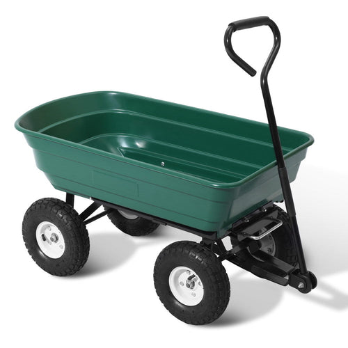 Gardeon 75L Garden Dump Cart - Green - Horizon Bliss