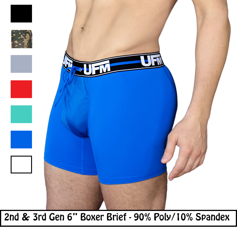 MAX Support 6 inch Boxer Briefs Polyester Gen 2-3 Available in Black, - Horizon Bliss