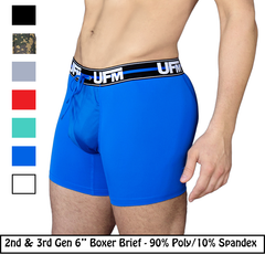 MAX Support 6 inch Boxer Briefs Polyester Gen 2-3 Available in Black, - Horizon Bliss