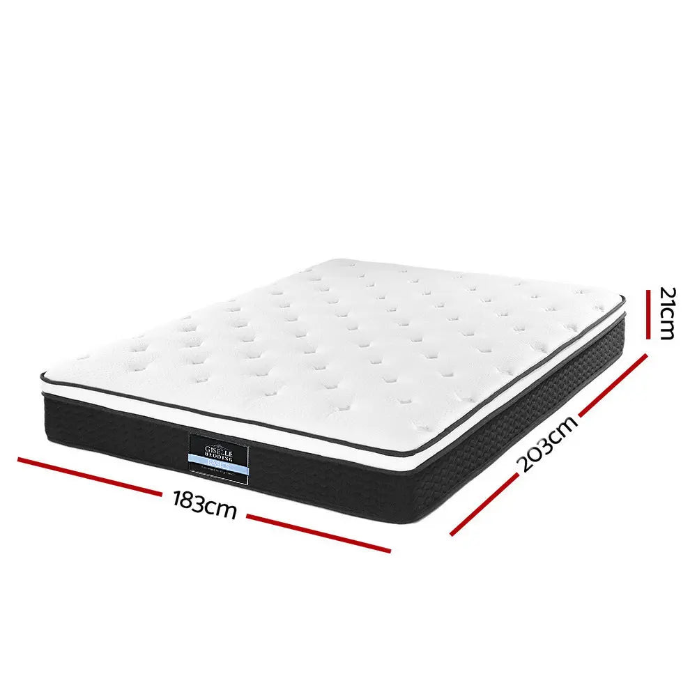 Giselle Bedding Bonita Euro Top Bonnell Spring Mattress 21cm Thick – - Horizon Bliss