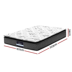 Giselle Bedding Rocco Bonnell Spring Mattress 24cm Thick – King Single - Horizon Bliss