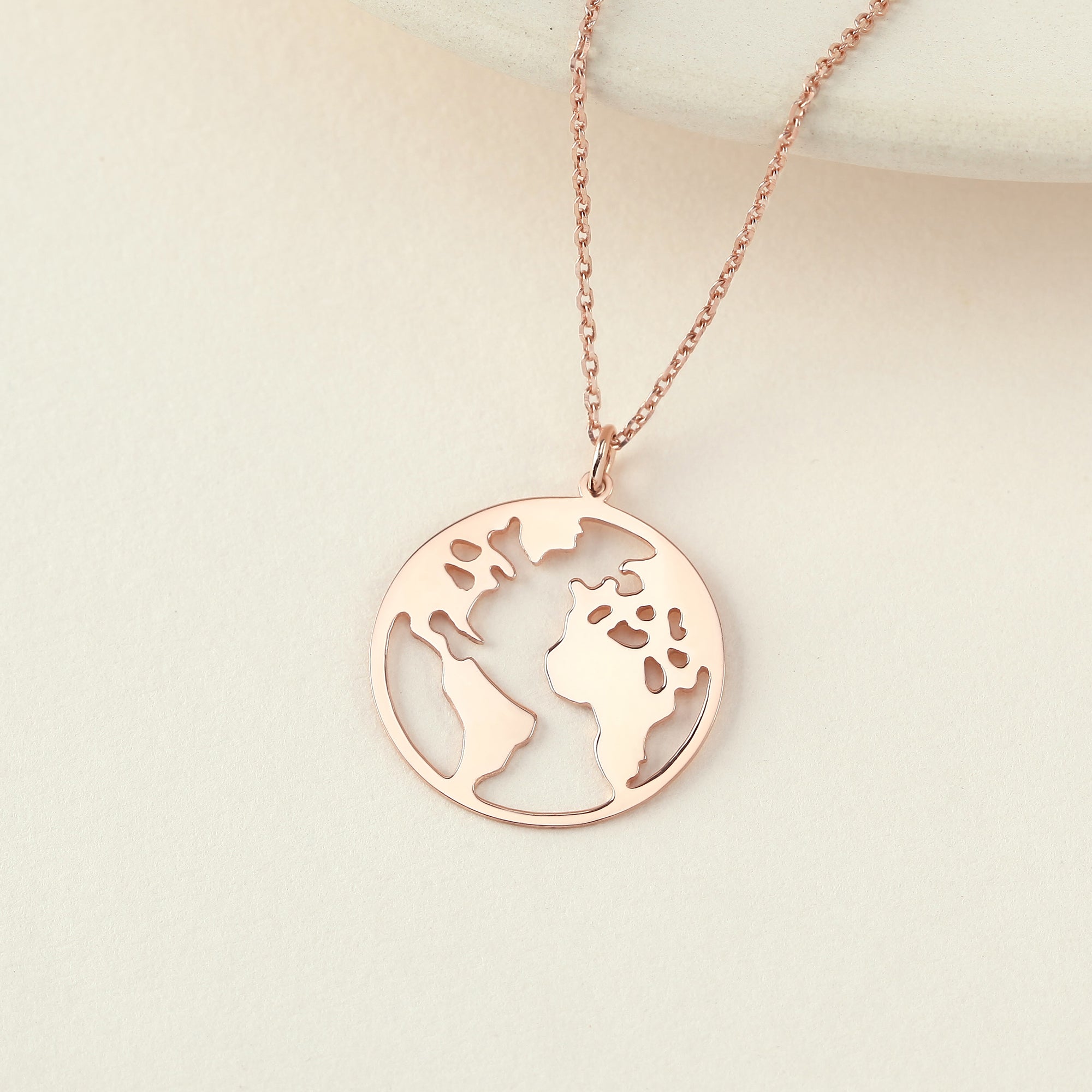 World Map Necklace Globetrotter Necklace - Horizon Bliss