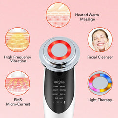 7 In 1 RF Face Massager Skin Rejuvenation Mesotherapy Facial Lifting - Horizon Bliss