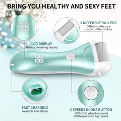 Charged Electric Foot File for Heels Grinding Pedicure Tools - Horizon Bliss