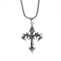 Flaming Gothic Style Cross Necklace - Horizon Bliss