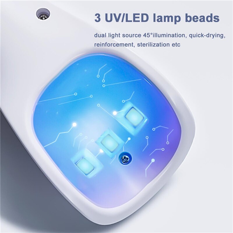 2 In 1 Mini Nail Eyelash Dryer 3 UV LED Lamp Timer Auto Sensor For - Horizon Bliss