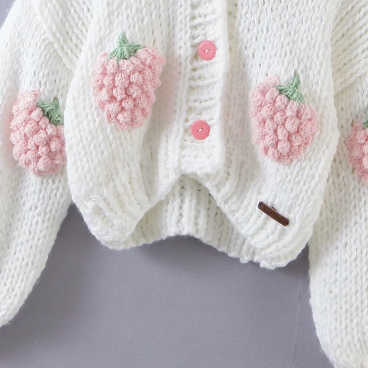 Cute Strawberry Handmade Cardigan Knitting Sweater - Horizon Bliss