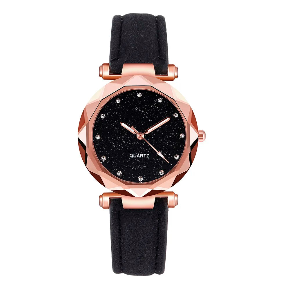 Women Fashion Casual Leather Belt Watches - Horizon Bliss