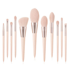 11Pcs Pink Makeup Brush Set Eye Shadow Blending Eyeliner Eyelash - Horizon Bliss