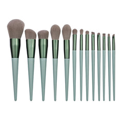 13pcs Wooden Conical Makeup Brushes Set Long Bronzer Sculpting