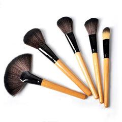 24Pcs Professional Makeup Brush Leather Bag Gift Cosmetic Eyeshadow