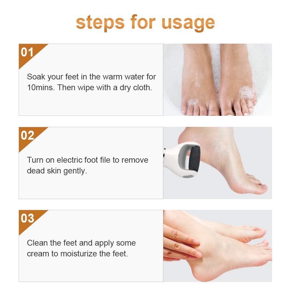 Electric USB Rechargeable Foot Grinder Heel File Grinding Exfoliator - Horizon Bliss