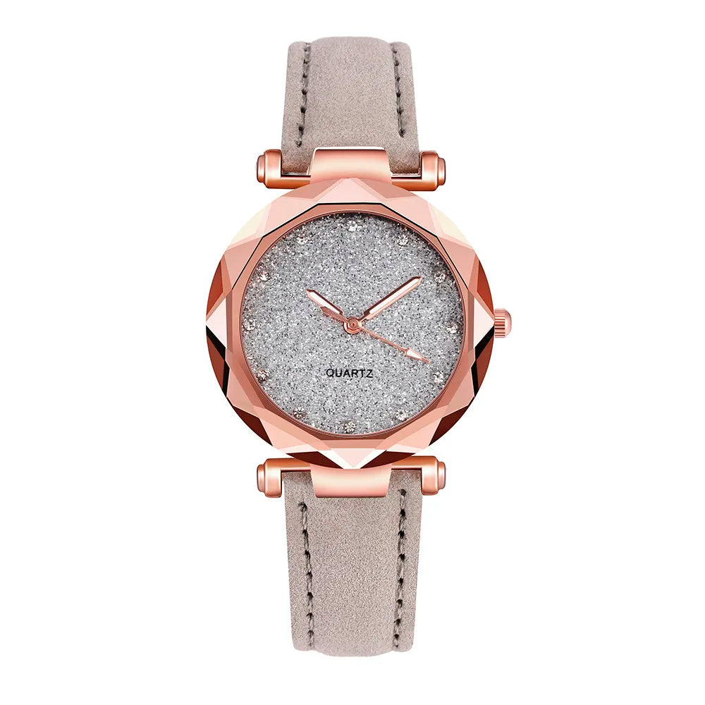 Women Fashion Casual Leather Belt Watches - Horizon Bliss